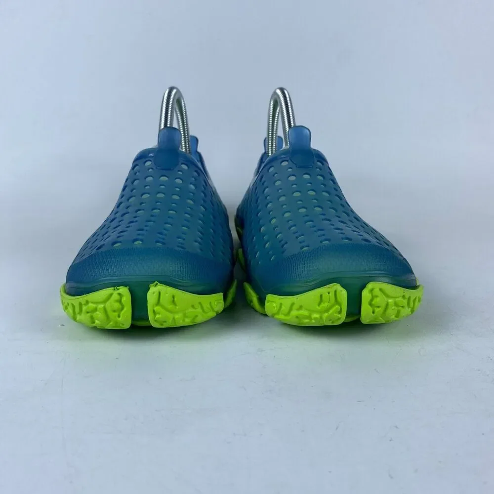 Wonder Nation Water Jelly Beach Shoes Unisex Kids 4-5‎ Clear Blue Green Slip-On
